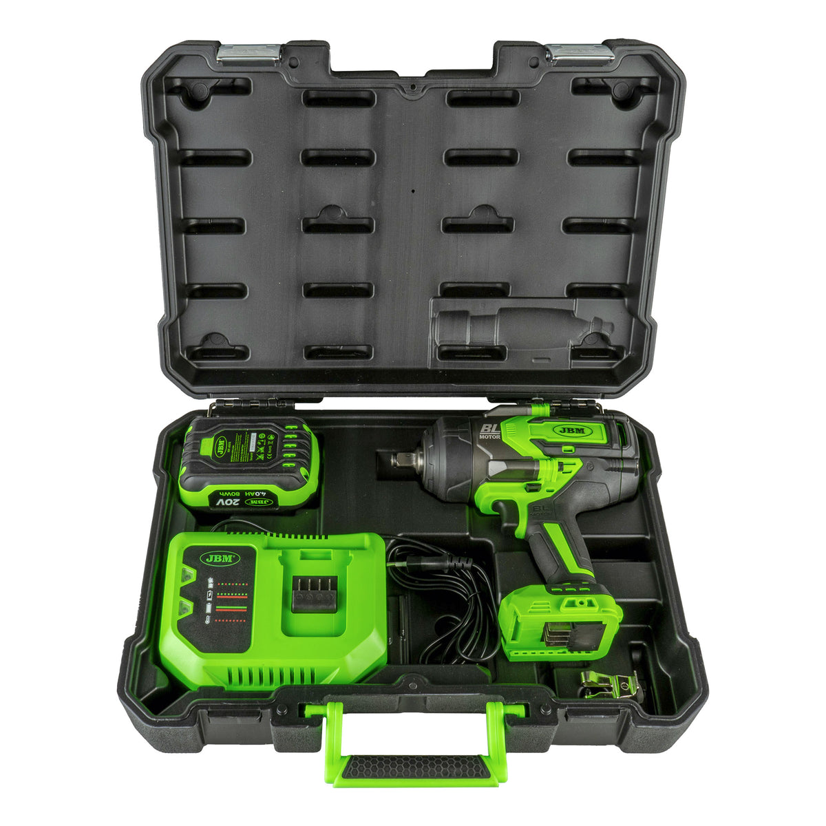 Pistola de Impacto Brushless a Batería 1/2" 1300 Nm 20V con Batería, Cargador y Maletín