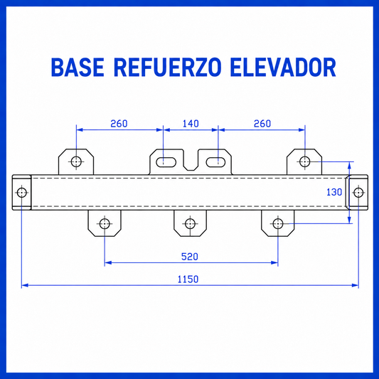 Base de Refuerzo para Elevador de 2 Columnas