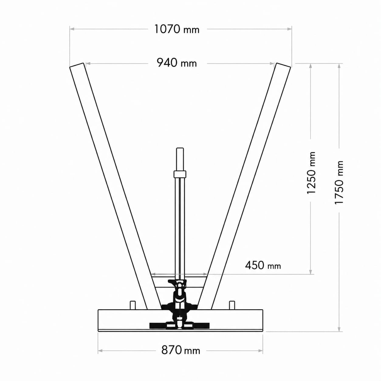 Grúa de Motores Plegable 2 Ton Doble Pistón