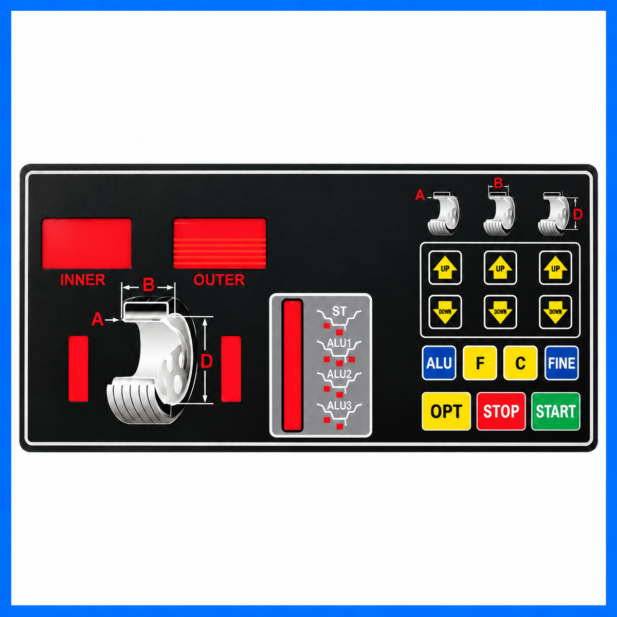 Panel Digital de Control para Equilibradora de Ruedas | Botonera de Recambio