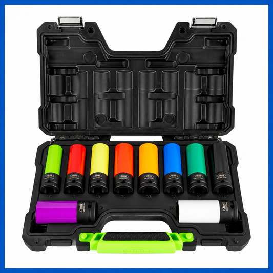 Set de 10 Vasos de Impacto 1/2" CR-MO para Extracción de Ruedas