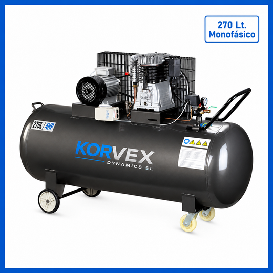 Compresor de Aire 270 Litros 4 HP Monofásico