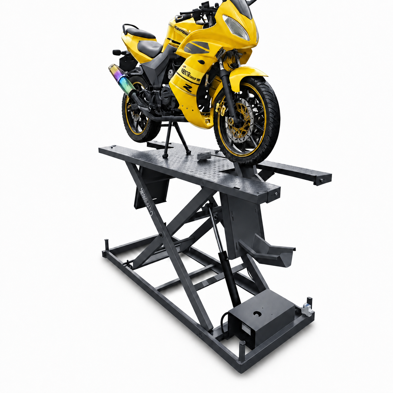 Elevador de Motos 700 kg con Gato Central Monofásico 230V