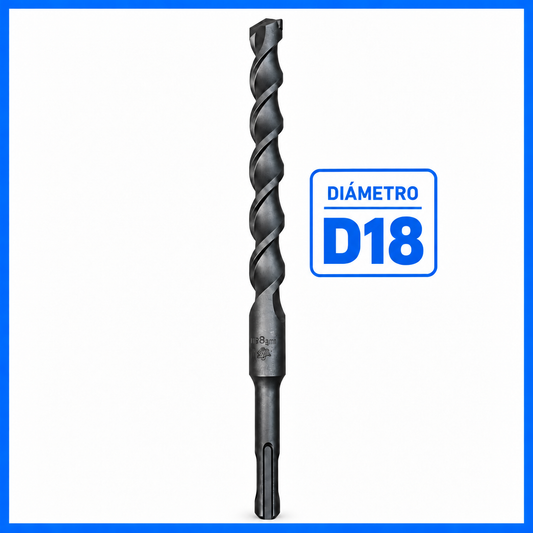 Broca SDS Plus D18 para Elevador de 2 Columnas | Anclajes en Hormigón