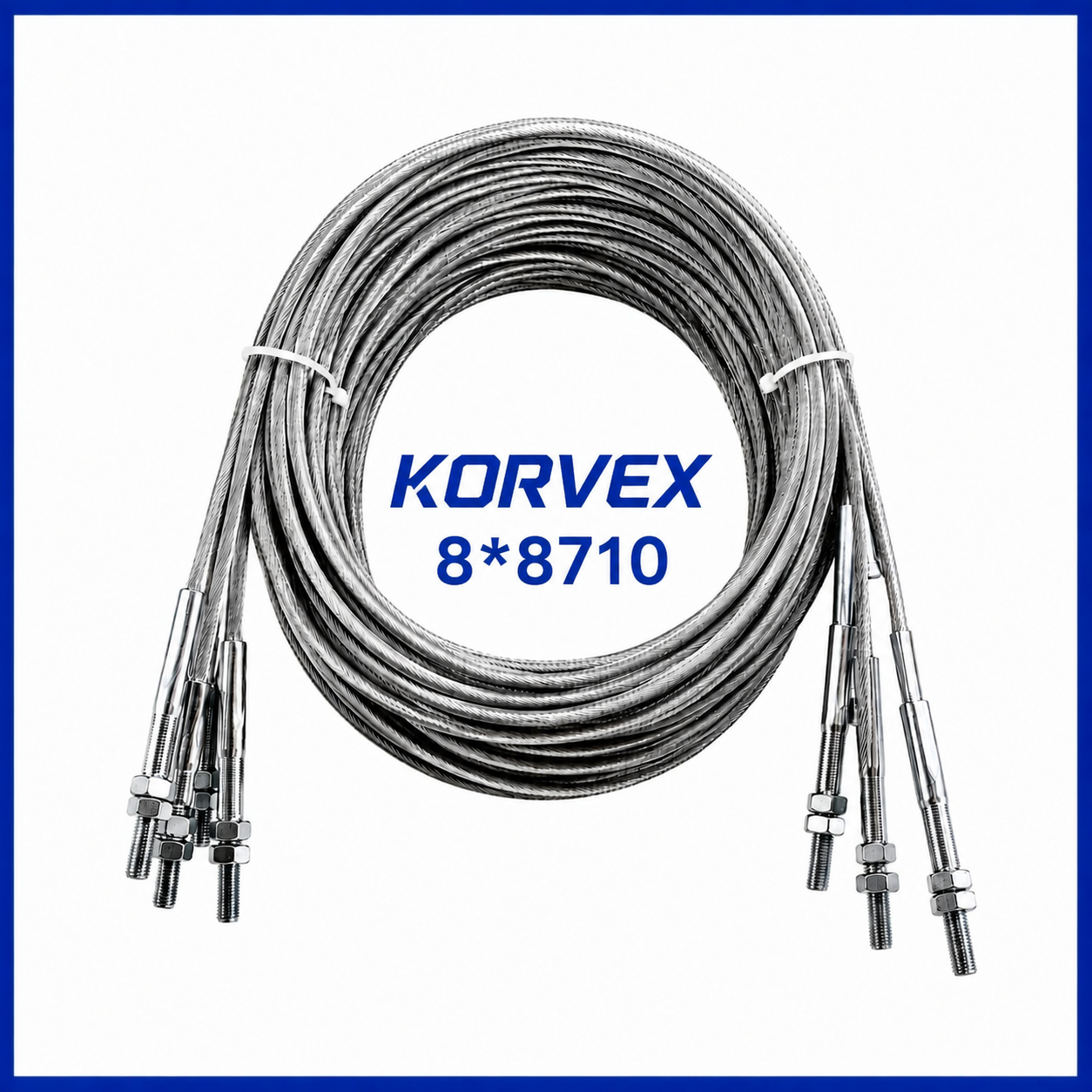 Recambio cable de acero para elevador 2 columnas 8 × 8.710 mm