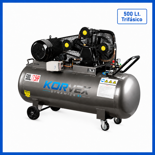 Compresor de Aire 500 Litros 10 HP Trifásico