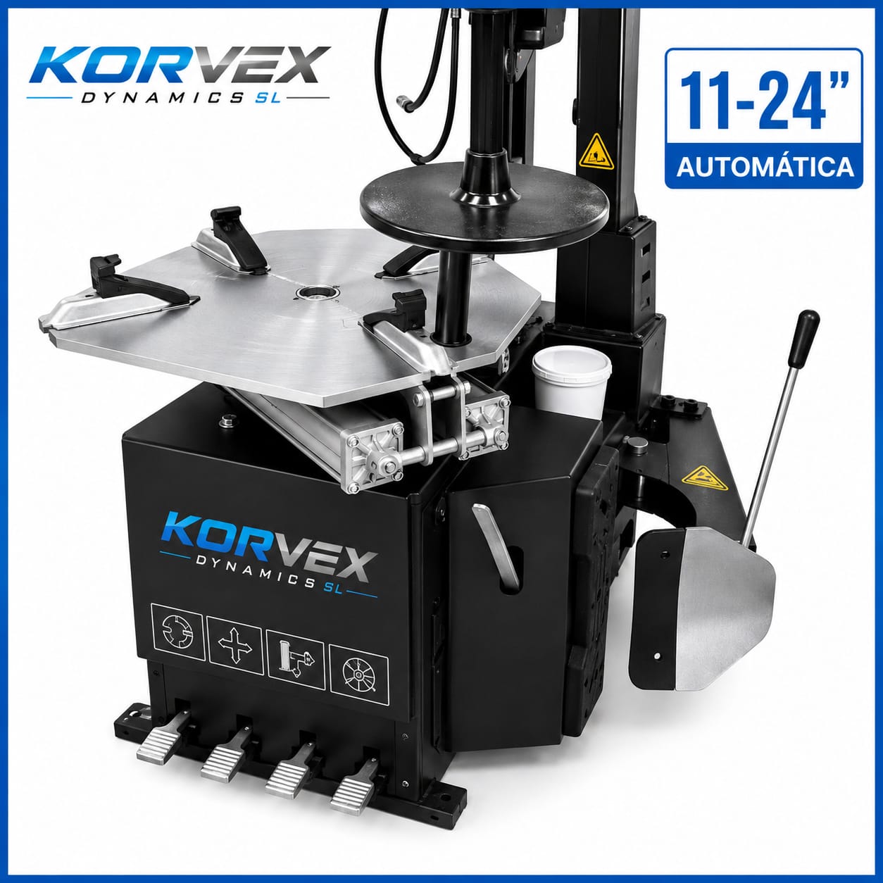 Desmontadora de neumáticos Automática con Brazos 220V | Korvex Dynamics
