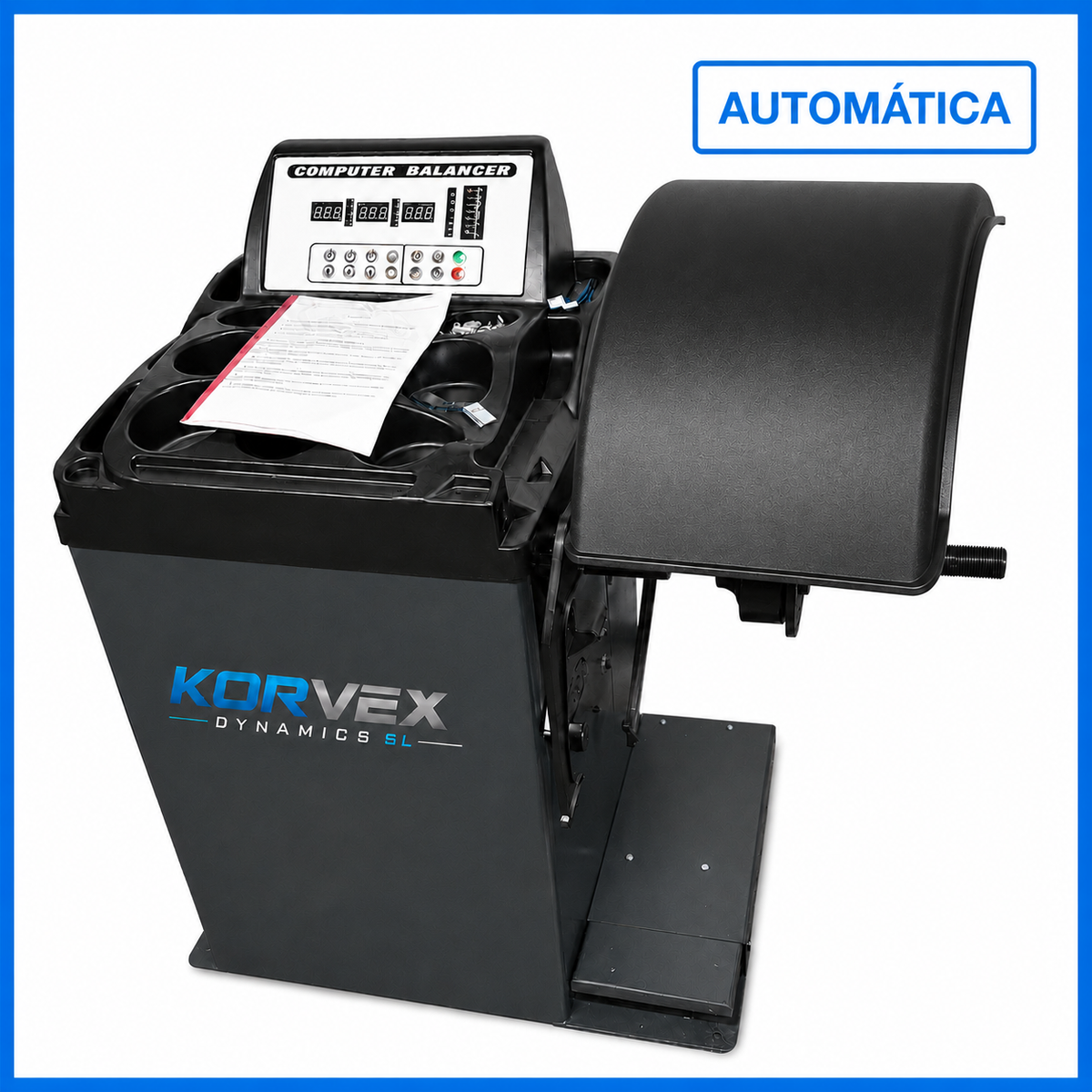 Equilibradora de Ruedas Automática 11–24” con Láser y Freno