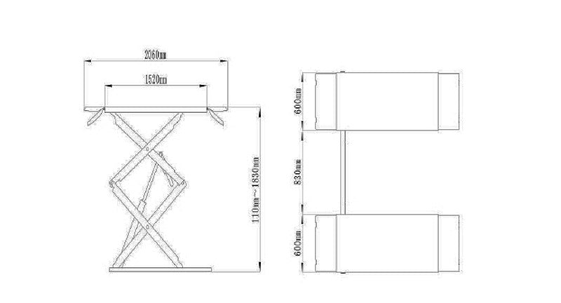 Elevador tijera sobre suelo 3000 kg monofásico extra plano Oferta Limitada