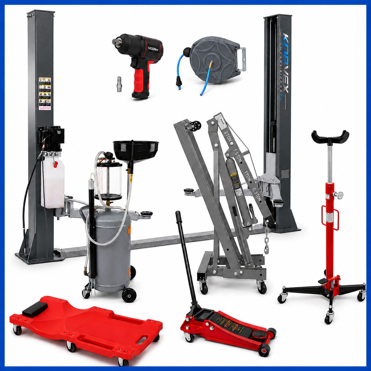 Lote El Patrón – Elevador + Grúa + Gatos + Equipamiento de Taller