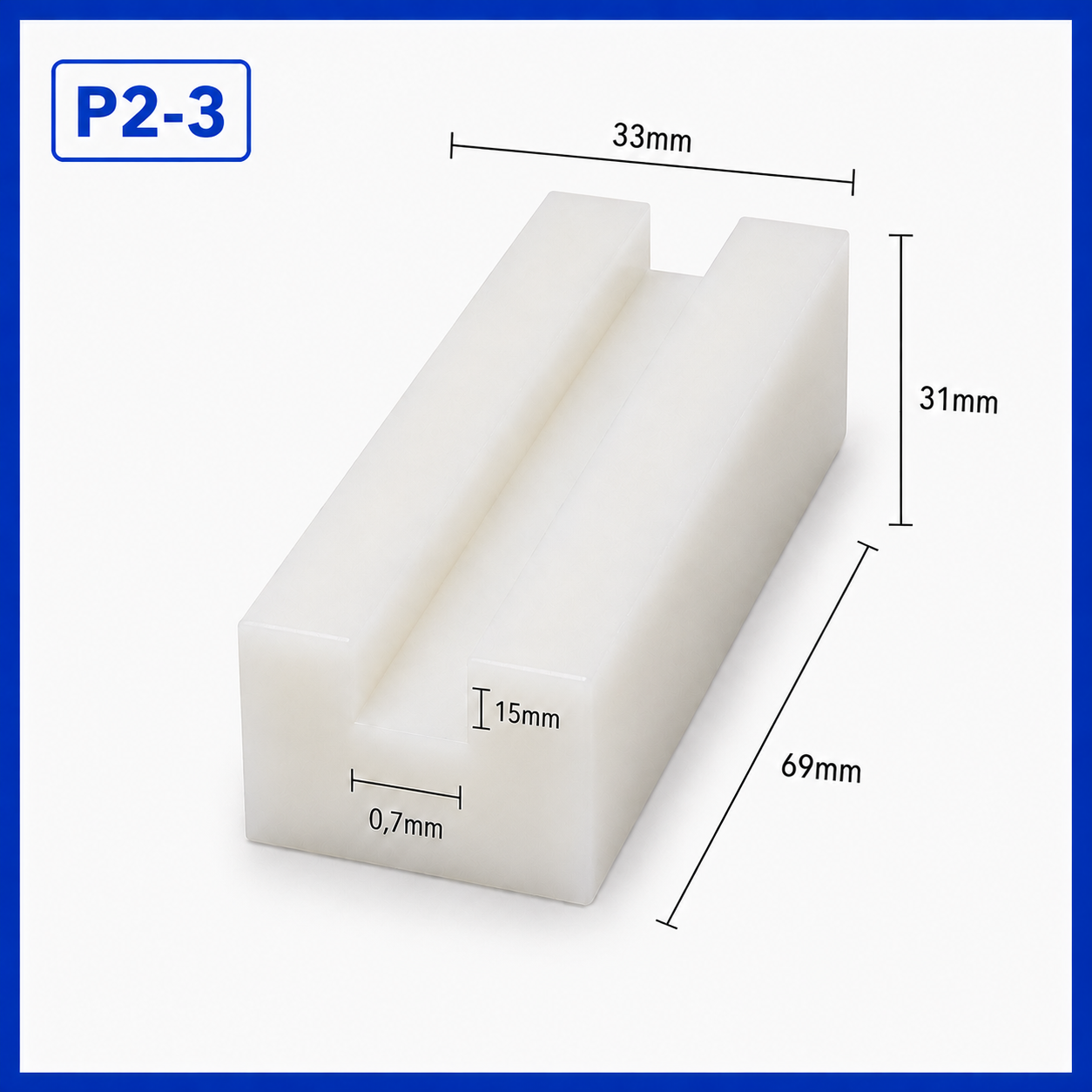 Recambio patín de nylon para elevador P2-3