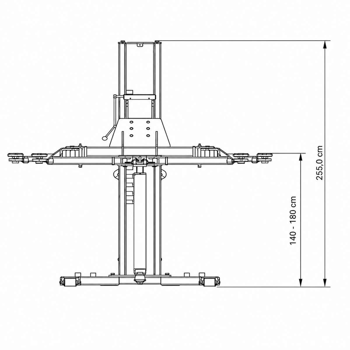 Elevador 1 columna 2700 kg portátil monofásico Korvex Dynamics