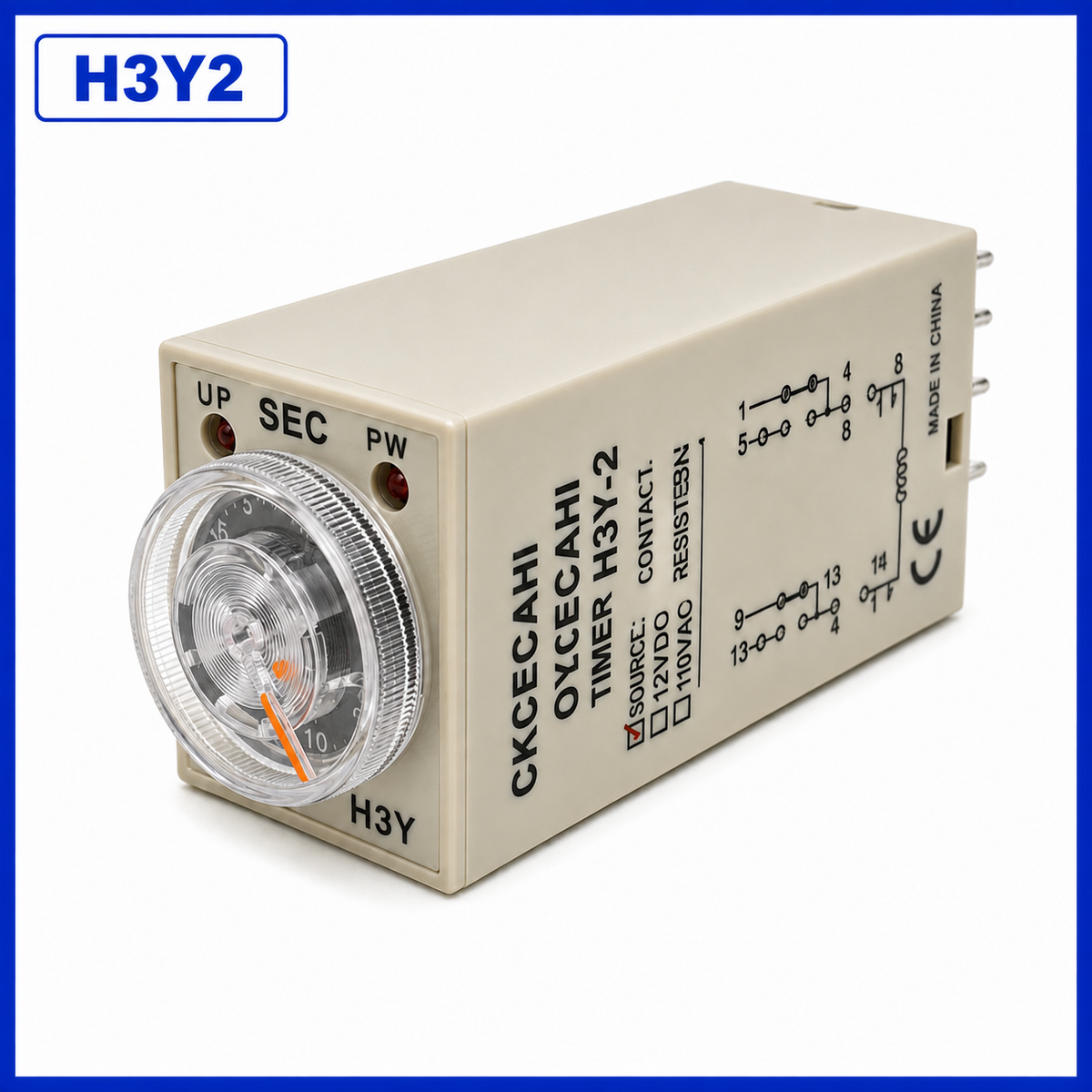 Relé Temporizador H3Y-2 de 8 Pines 24V AC – 5A