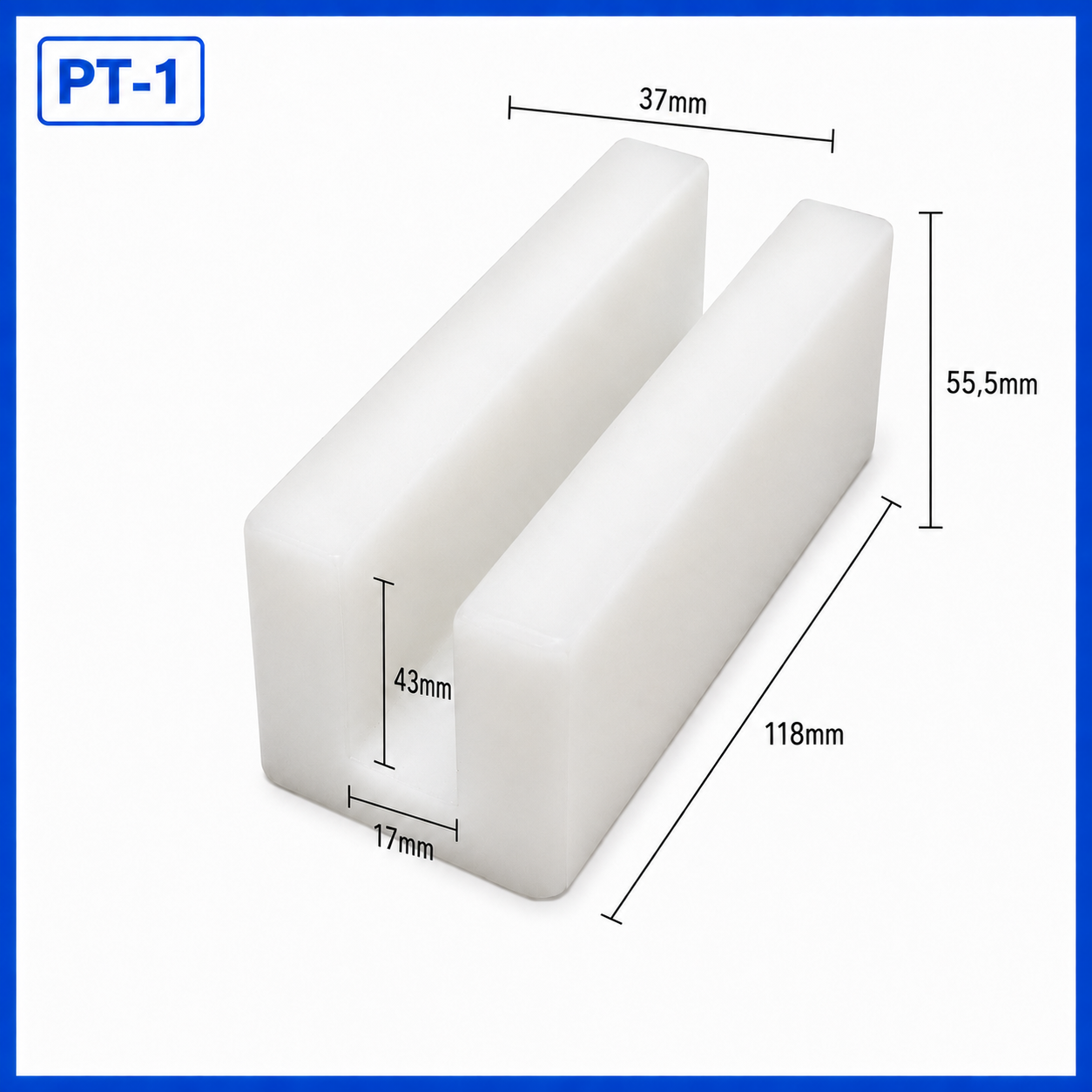 Recambio patín de nylon para elevador PT-1