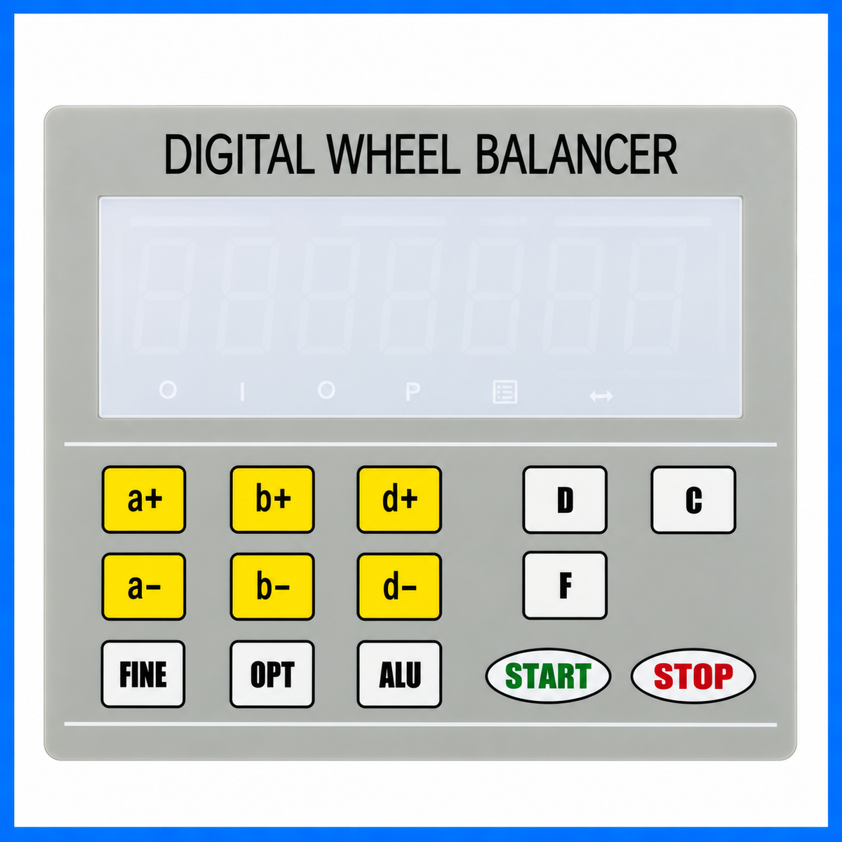 Teclado Membrana / Panel de Control para Equilibradora de Ruedas y Neumáticos