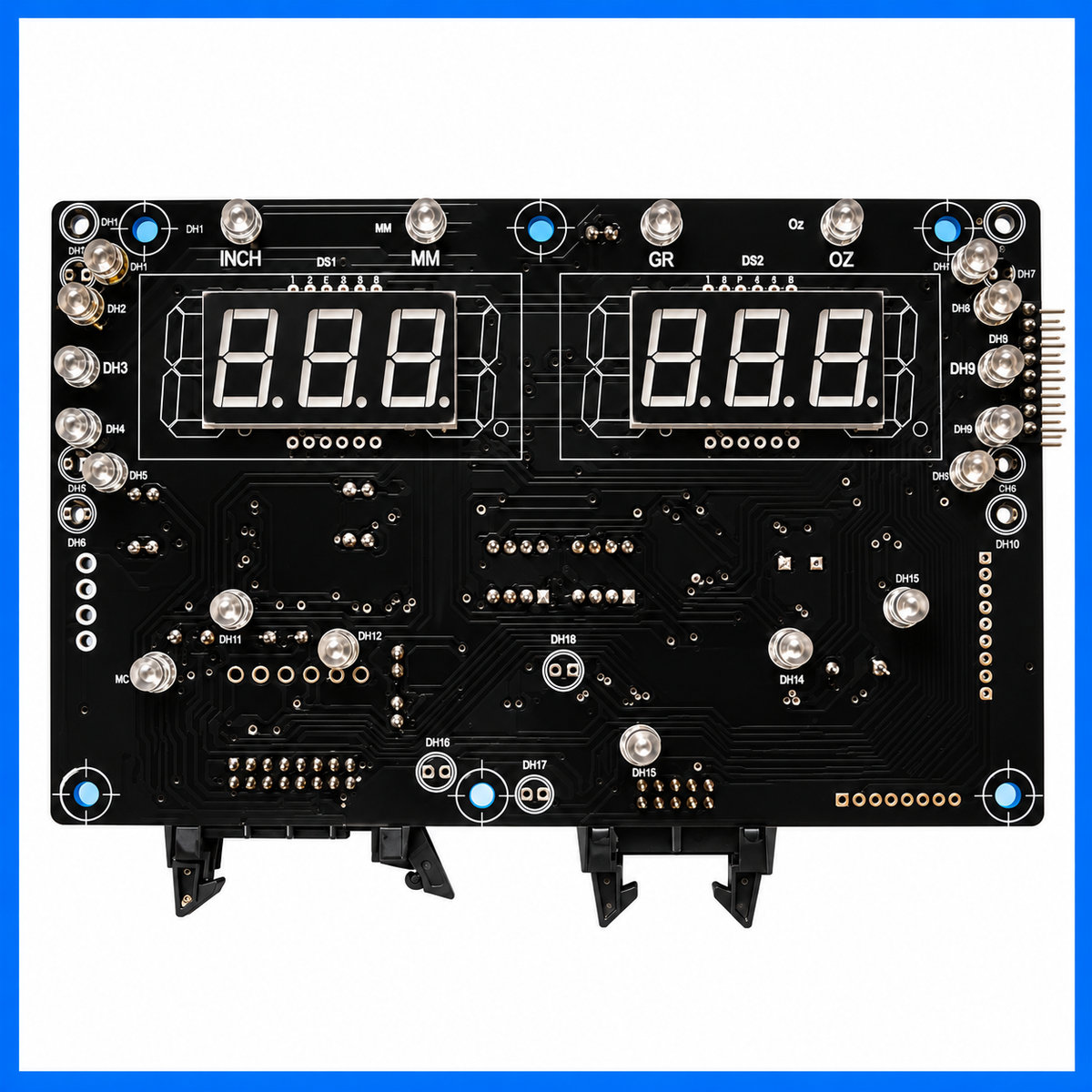Placa electrónica PCB principal con display para equilibradora de ruedas