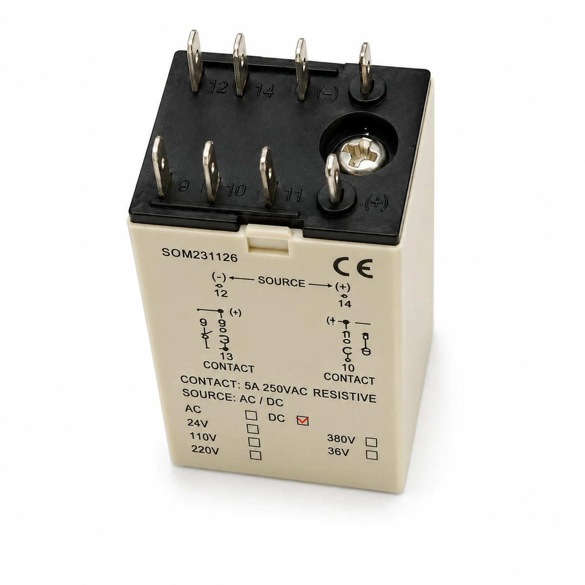 Relé Temporizador H3Y-2 de 8 Pines 24V AC – 5A