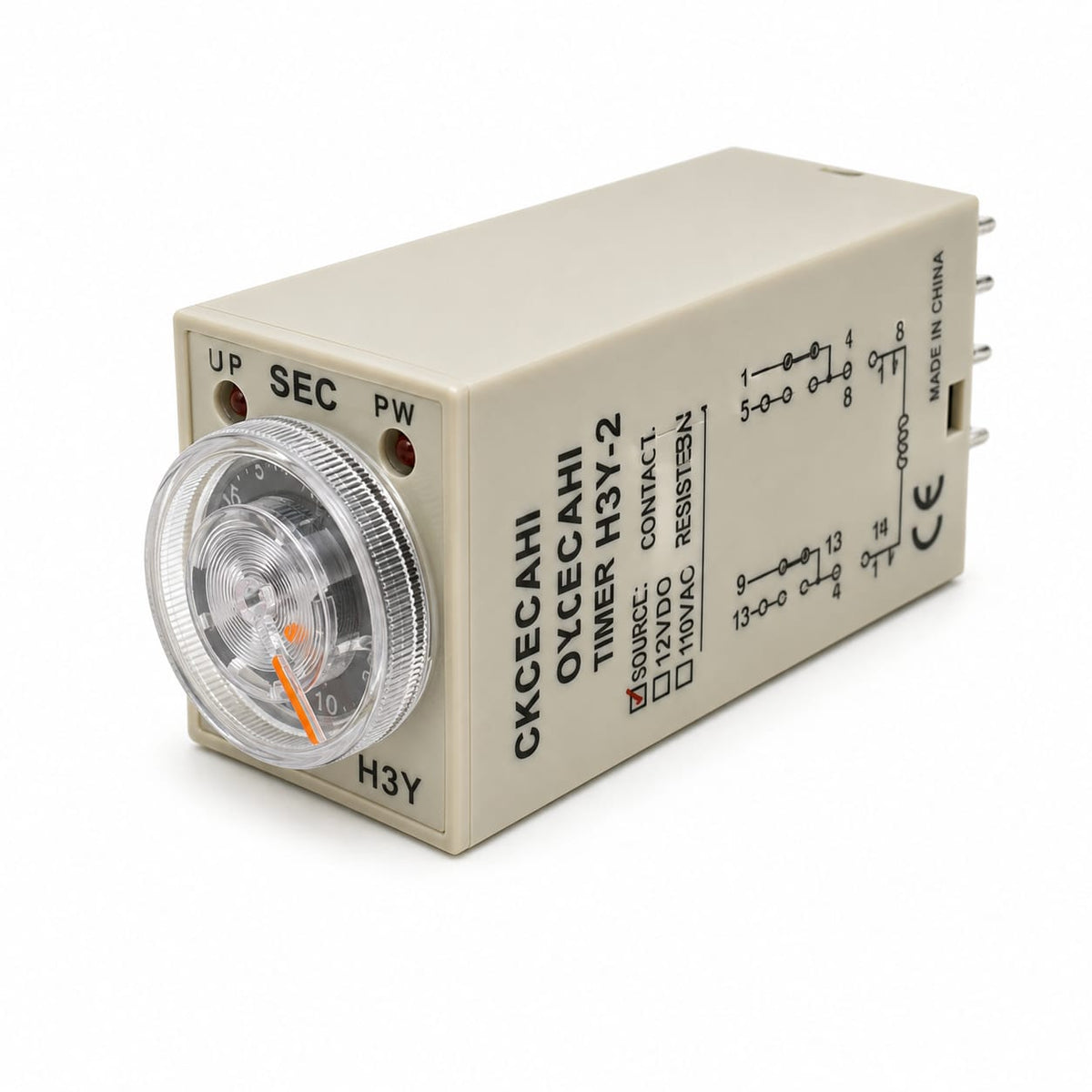 Relé Temporizador H3Y-2 de 8 Pines 24V AC – 5A