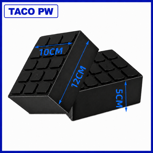 Taco de goma para elevador de coches y elevador de tijera – 120 × 100 × 50 mm