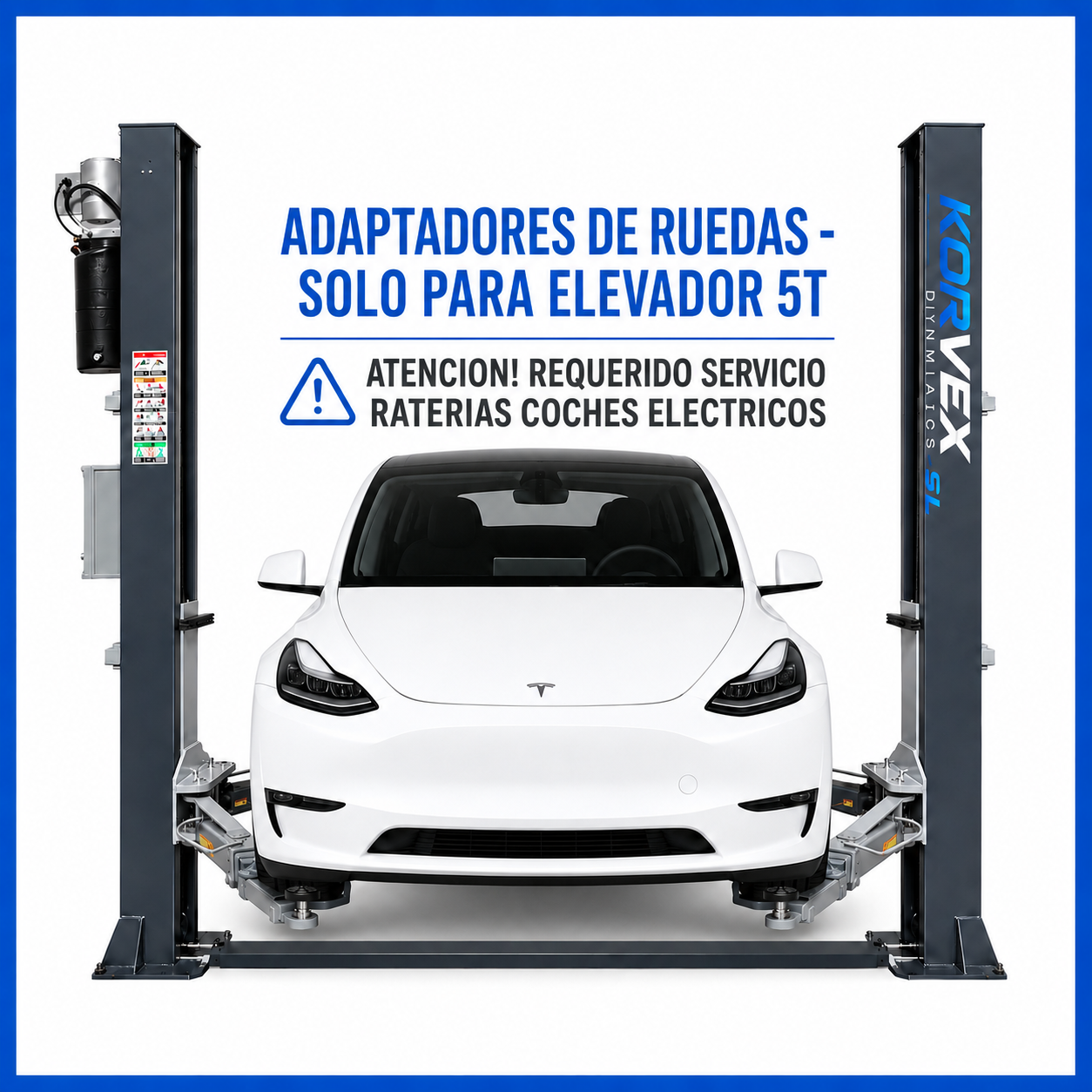 Adaptadores de ruedas para elevador 5T – Especial coches eléctricos