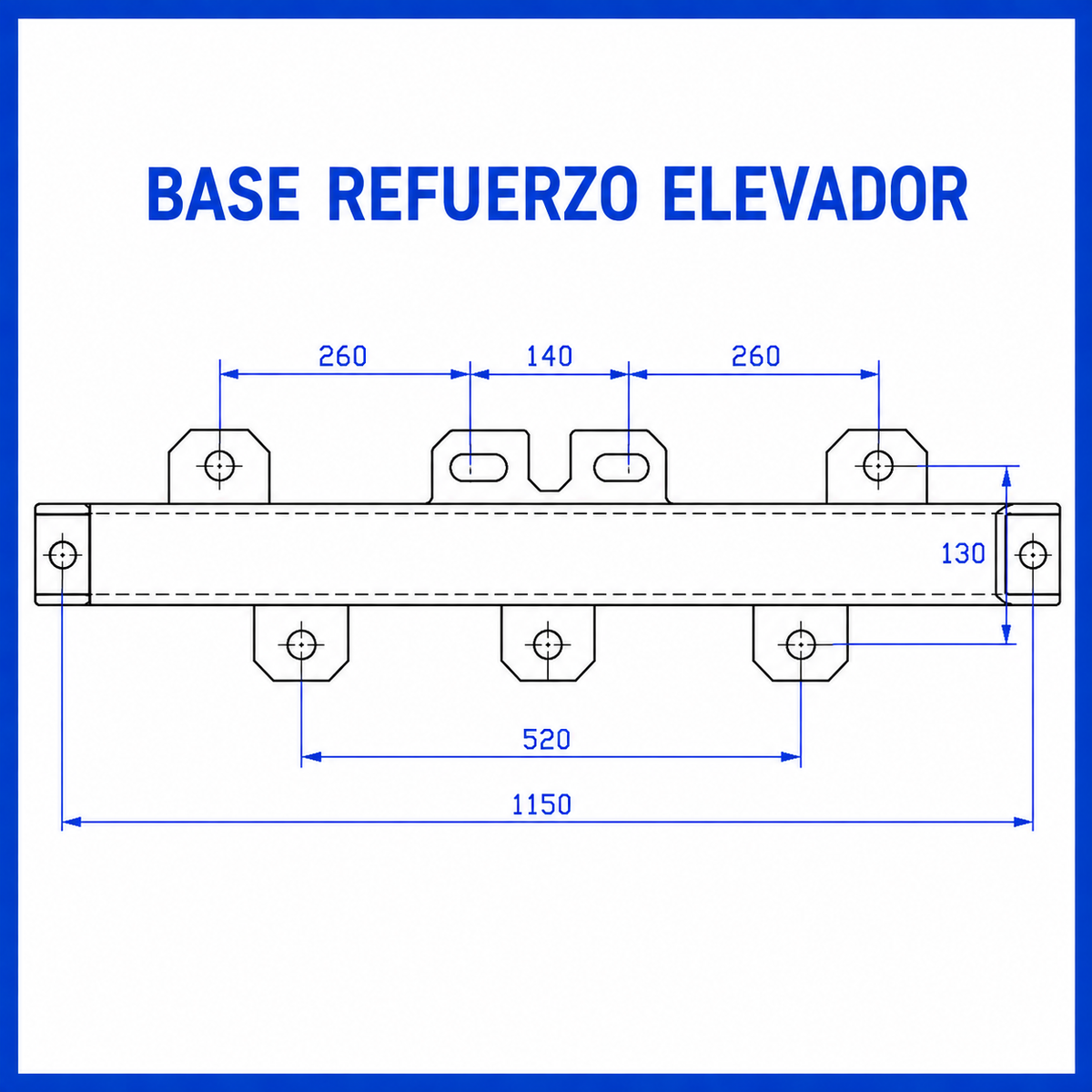 Base de Refuerzo para Elevador de 2 Columnas