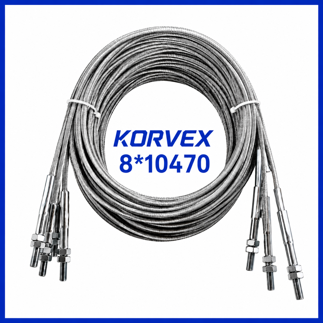 Recambio cable de acero para elevador 2 columnas 8 × 10.470 mm