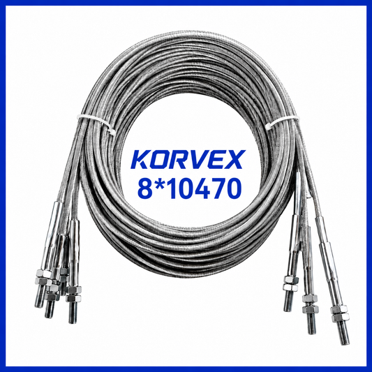 Recambio cable de acero para elevador 2 columnas 8 × 10.470 mm