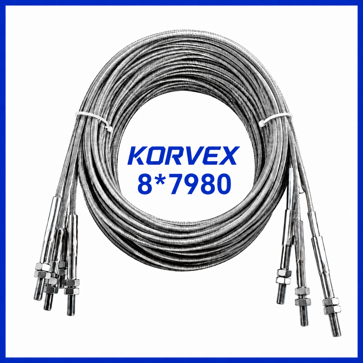 Recambio cable de acero para elevador 2 columnas 8 × 7.980 mm
