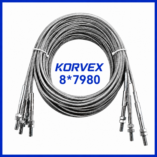 Recambio cable de acero para elevador 2 columnas 8 × 7.980 mm