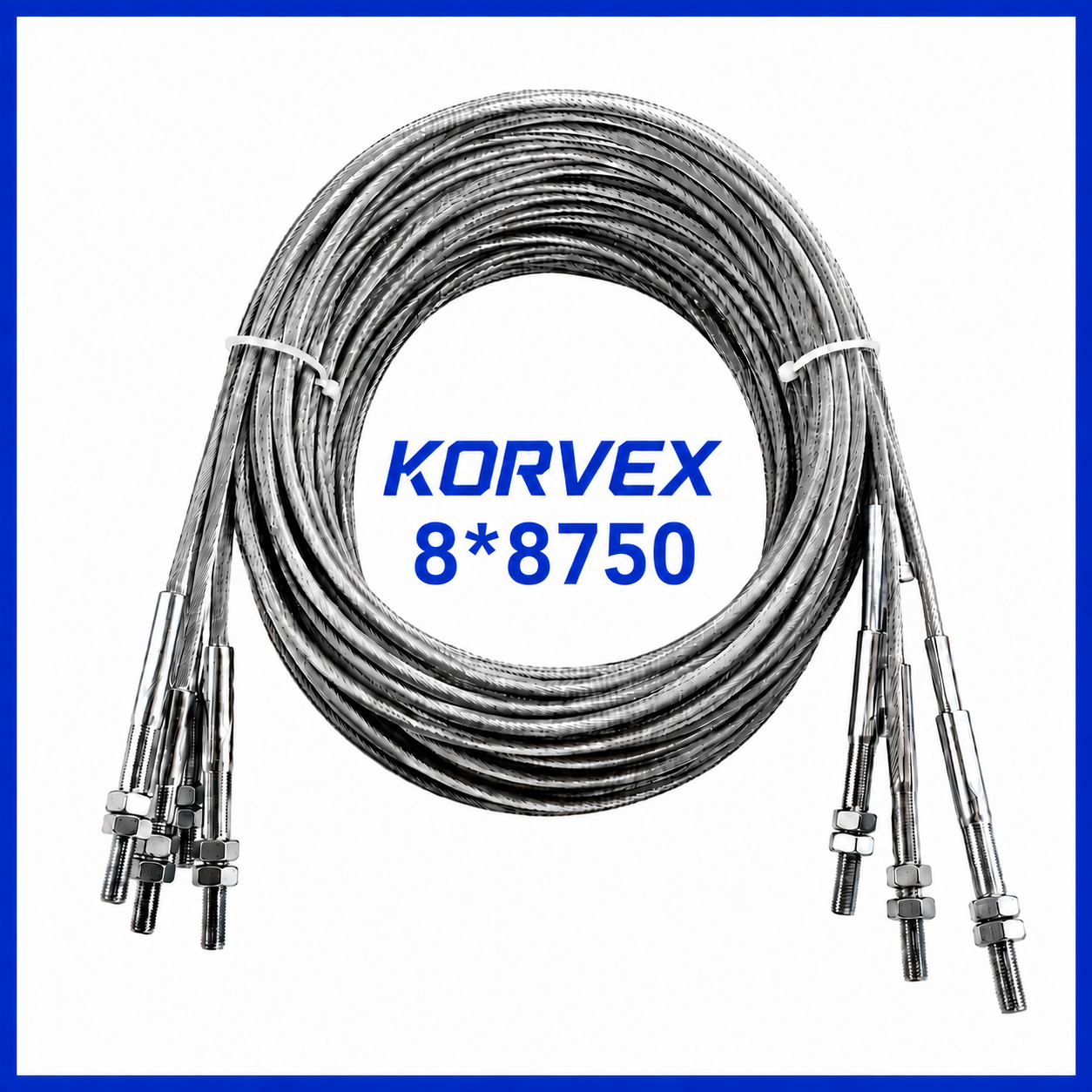 Recambio cable de acero para elevador 2 columnas 8 × 8.750 mm