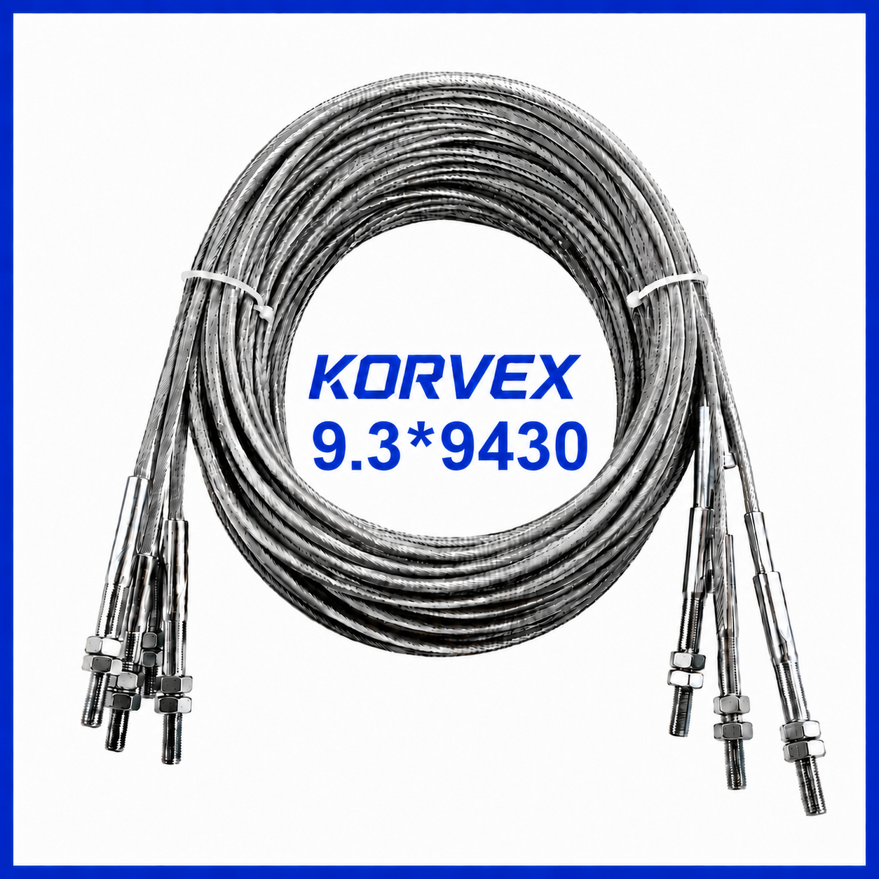 Recambio cable de acero para elevador 2 columnas 9,3 × 9.430 mm