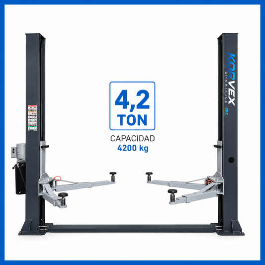 Elevador de coches 2 columnas 4,2T 230V semiautomático Korvex Dynamics