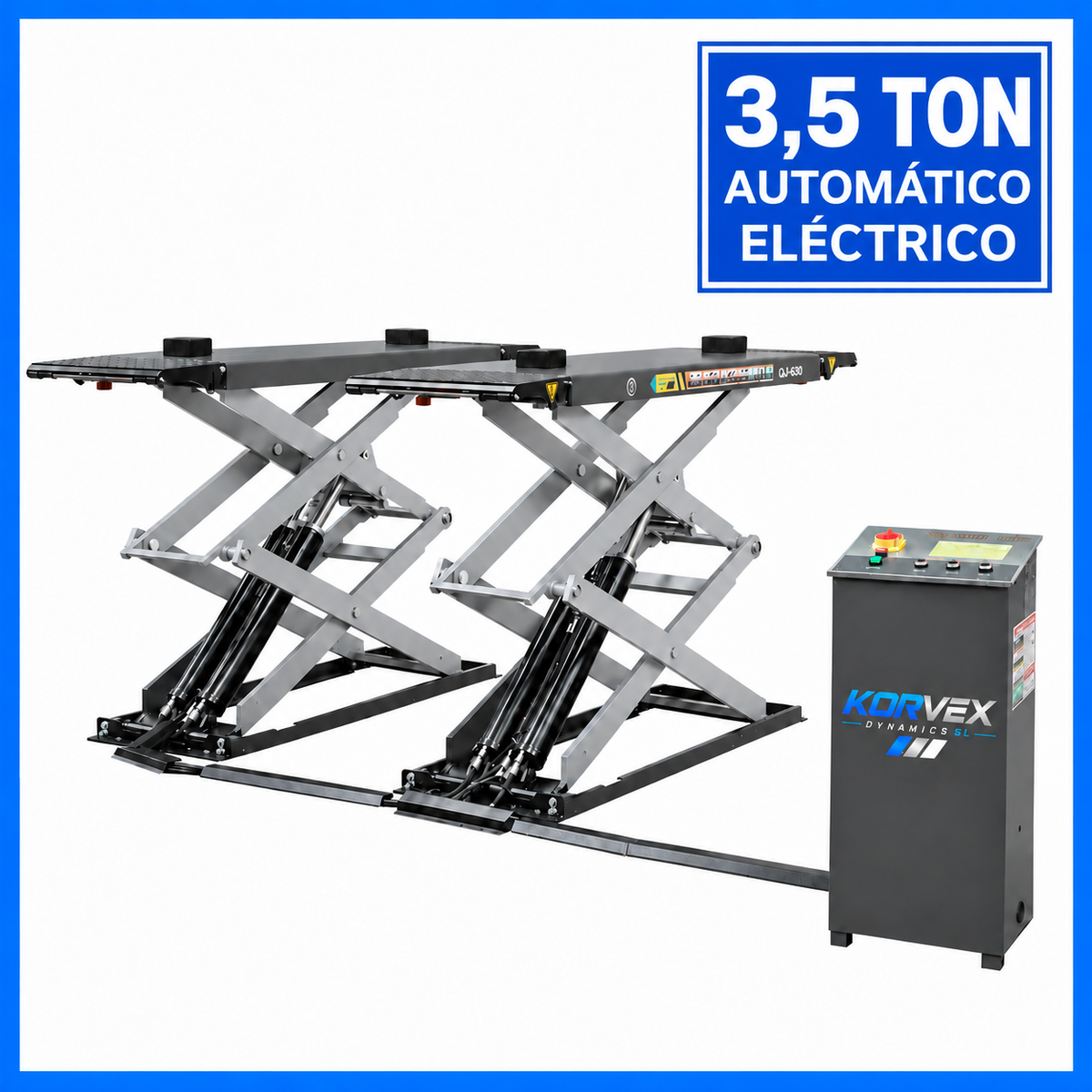 Elevador de Tijera de Superficie 3500 kg Automático Eléctrico