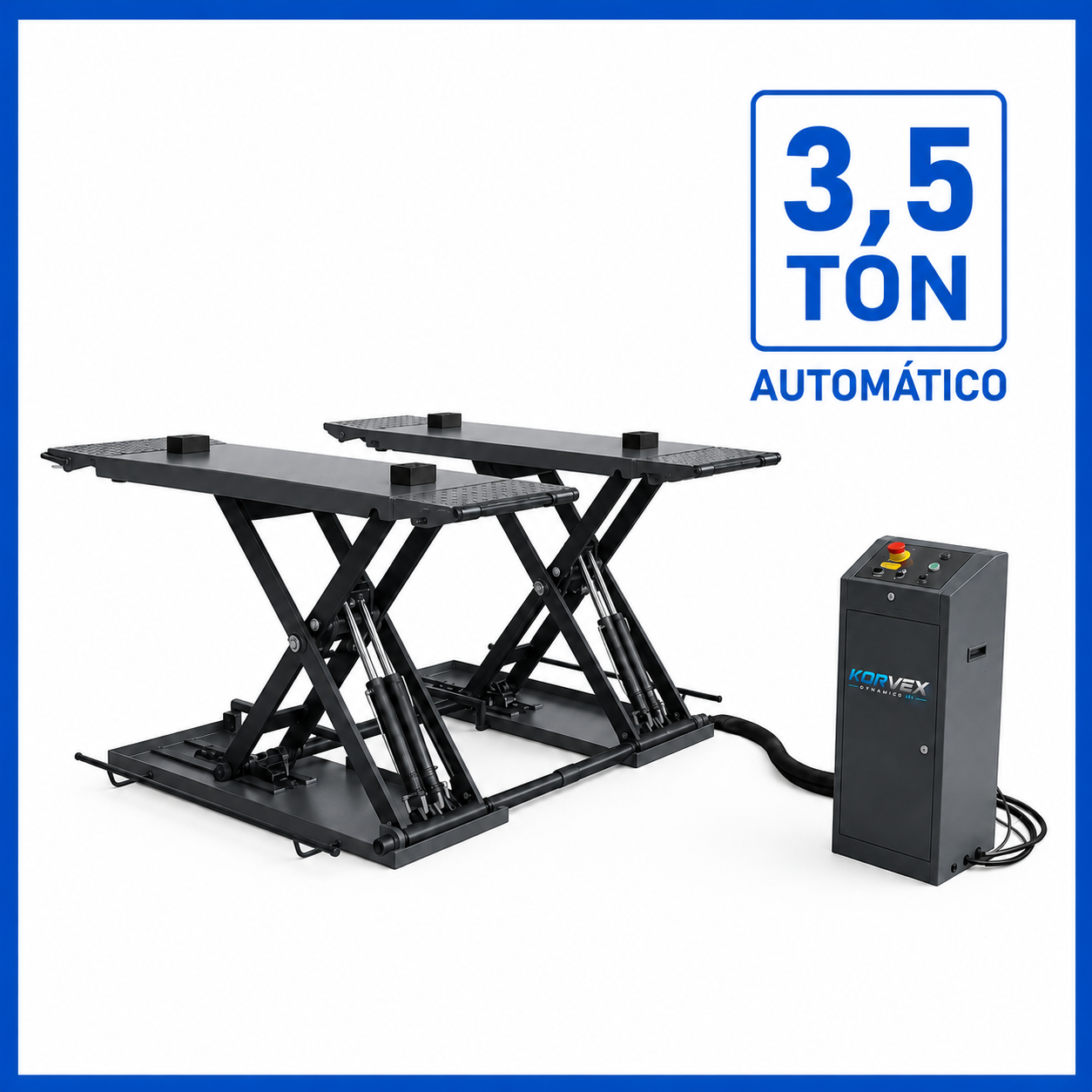 Elevador tijera neumatiquero 1 mt monofásico Korvex Dynamics