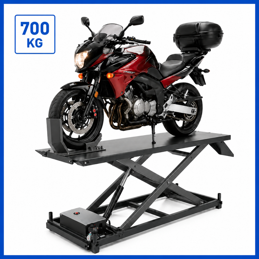 Elevador de Motos 700 kg con Gato Central Monofásico 230V