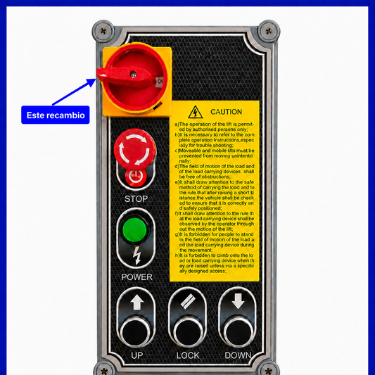 Interruptor General ON/OFF SFD11-25A 25A para Cuadro Eléctrico de Elevador de Coches