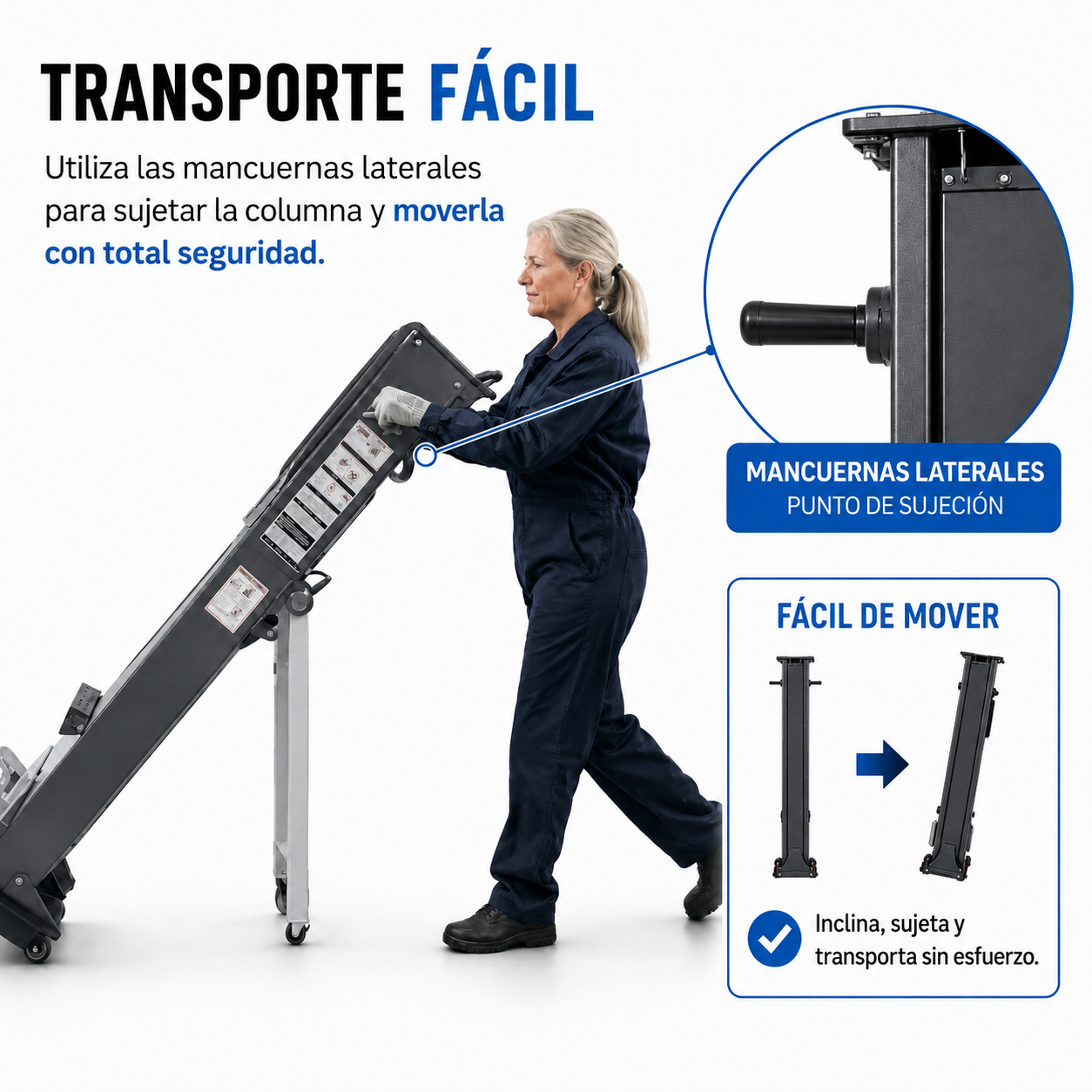 Elevador 2 columnas portátil 3T para coches 230V Korvex Dynamics