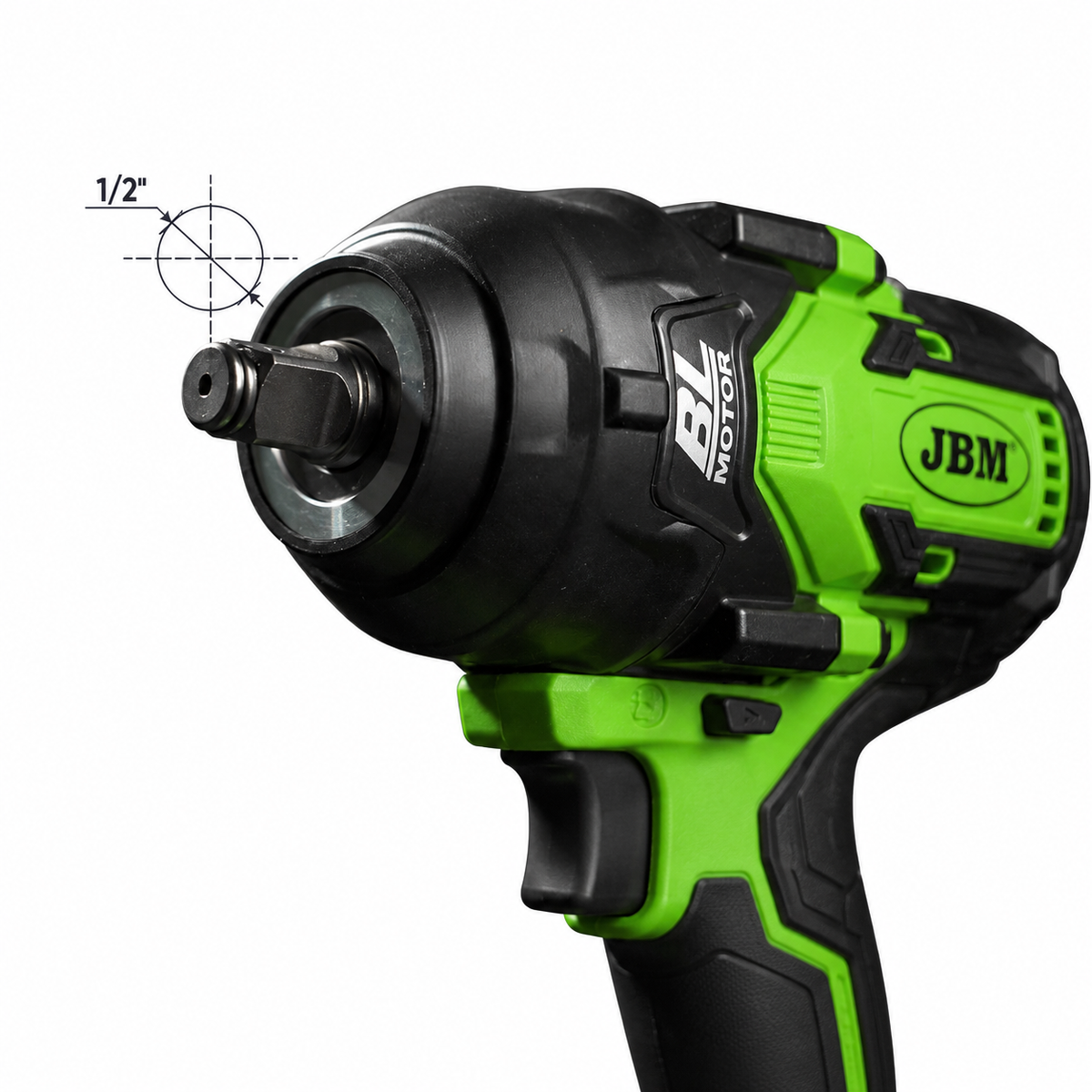 Pistola de Impacto Brushless a Batería 1/2" 1300 Nm 20V con Batería, Cargador y Maletín