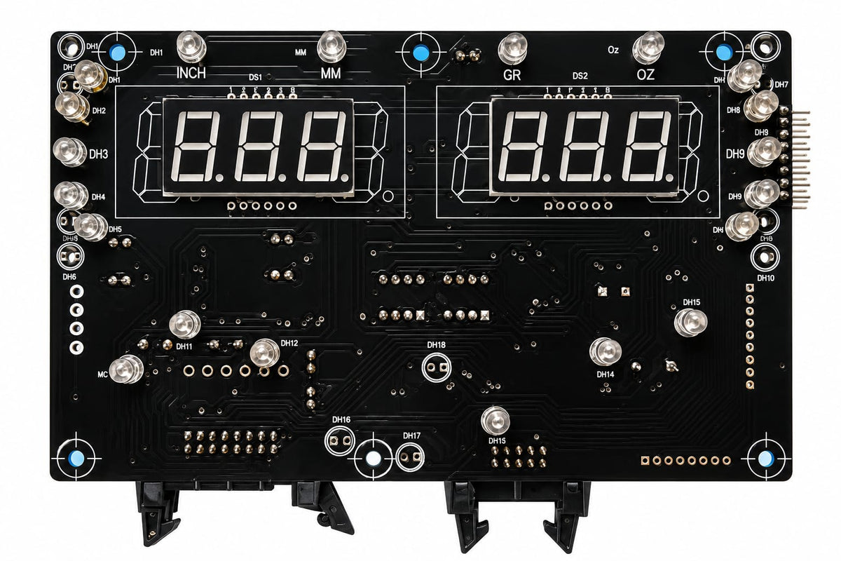 Placa electrónica PCB principal con display para equilibradora de ruedas