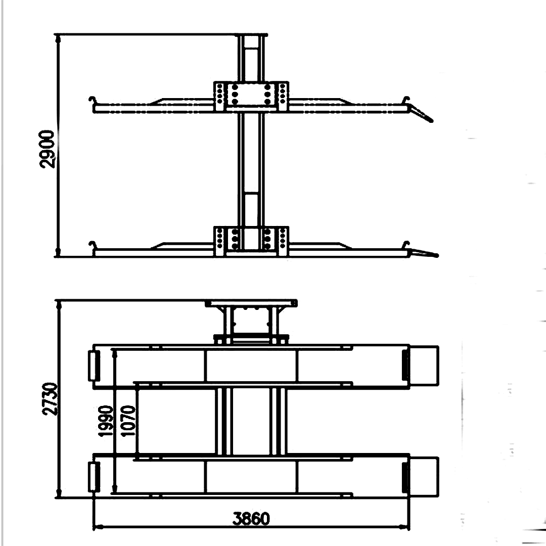 Elevador de parking 1 columna para duplicar plaza de aparcamiento