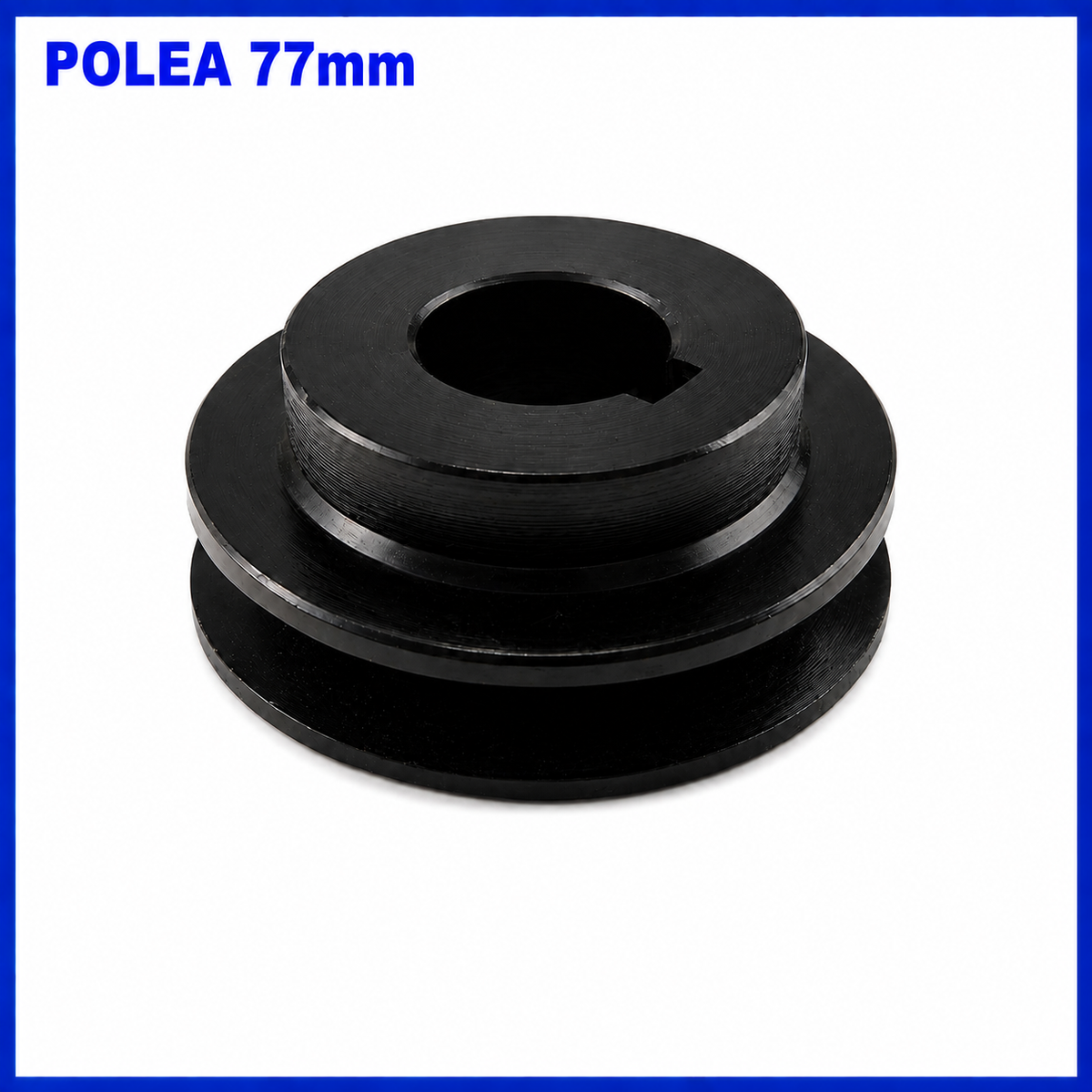 Polea Simple 77 mm para Motor de Compresor | Eje 27 mm