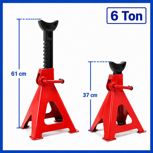 Juego 2 Caballetes 6 Ton Regulables 37–61 cm