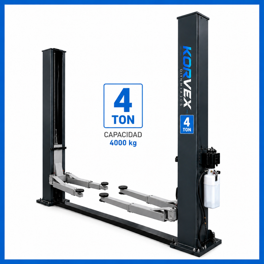 Elevador de coches 2 columnas 4T 230V semiautomático Korvex Dynamics