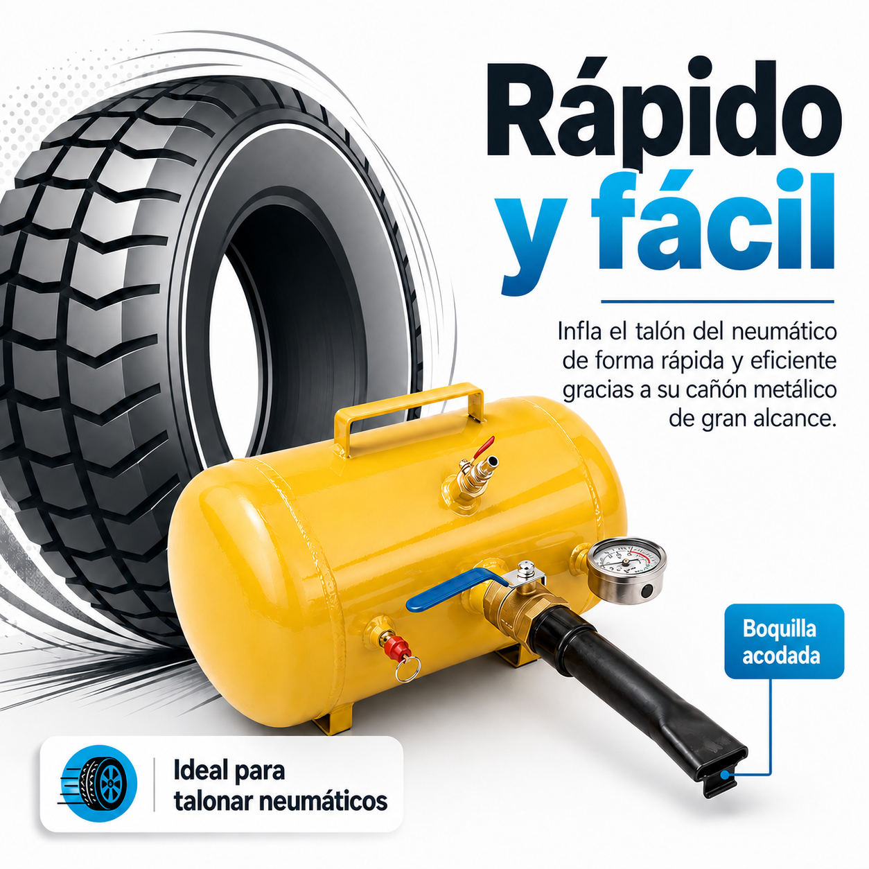 Cañón Talonador de Neumáticos 19 L | Korvex Dynamics